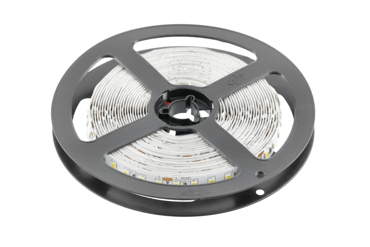 Светодиодная лента (LED) SMD2835 15.6W/M 600led IP20 6500K 10mm 24V 5M GTV