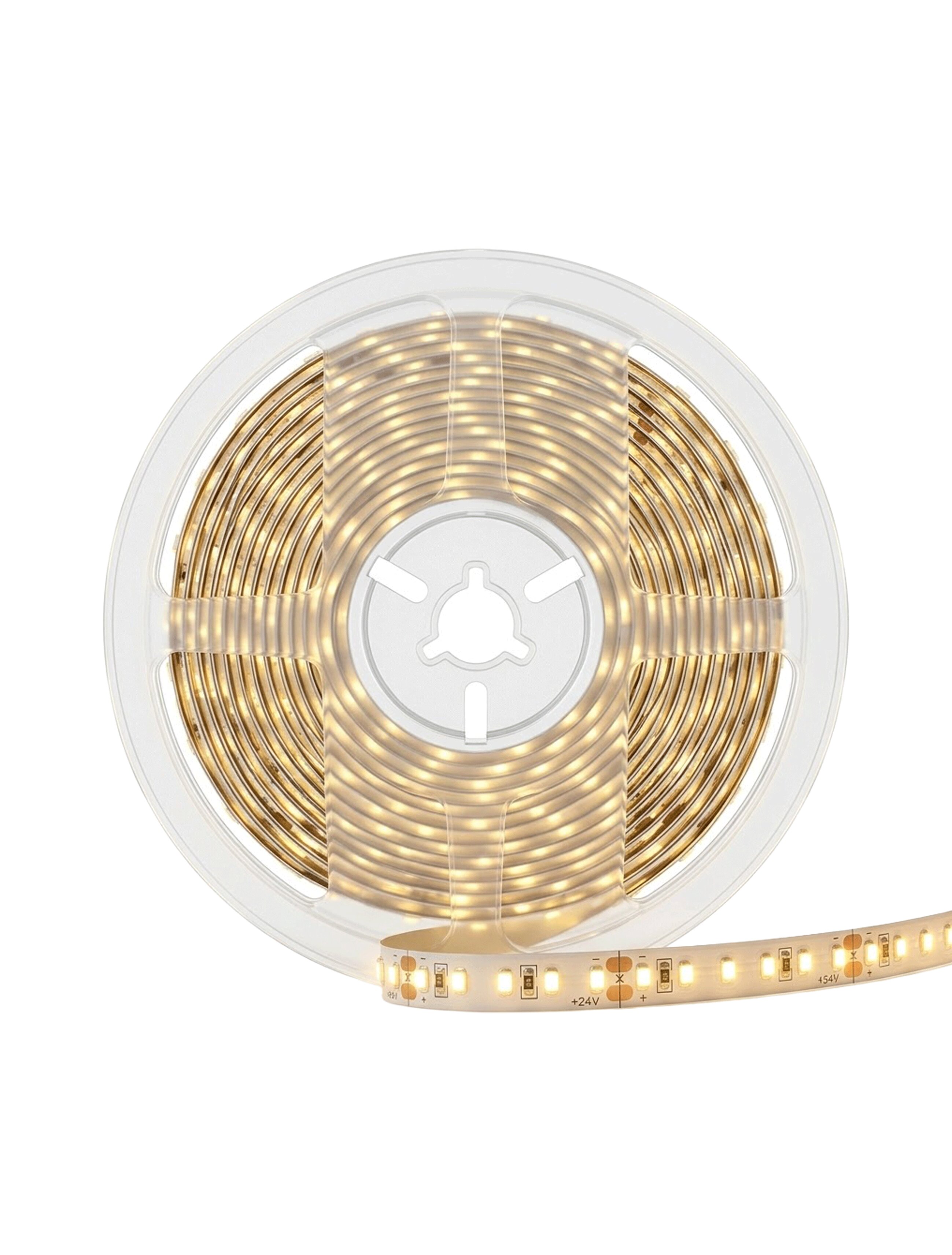 Светодиодная лента SMD2835 9.6Вт/м 300led IP20 4000K 8мм 24В 5м GTV