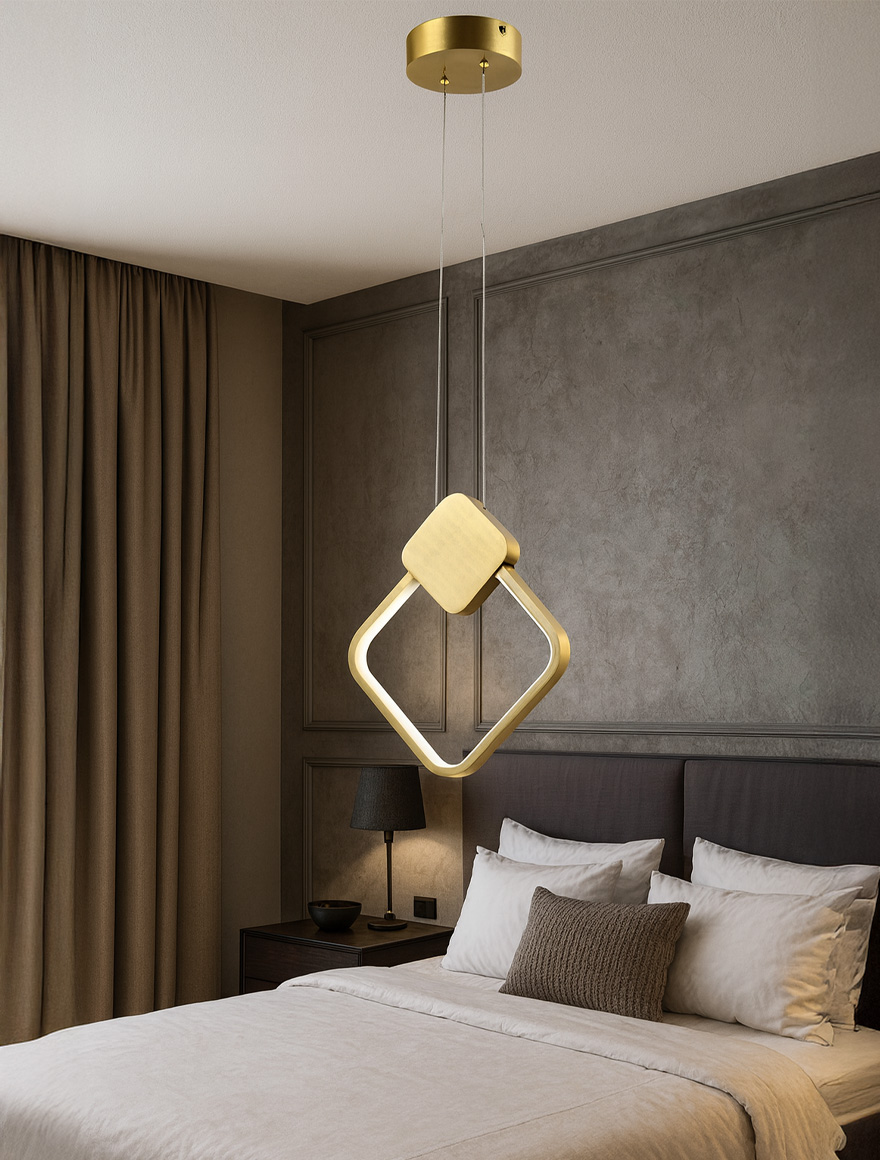 Suspensie LED VG 12W 4000K IP20 brush gold VC60001G-1 Luminaled