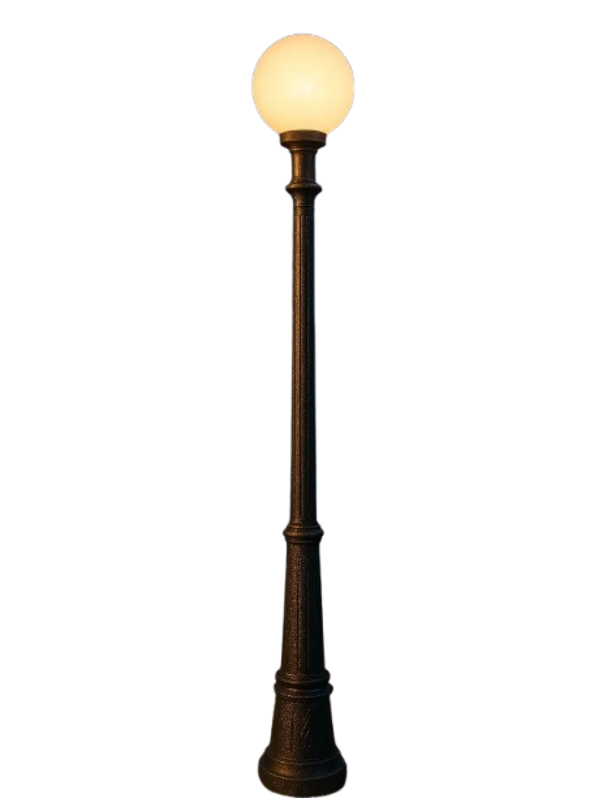 Set corp de il. G250 E27 8,5W 2,7-4-6,5K fumuriu + stâlp DINO negru 2M FUMAGALLI