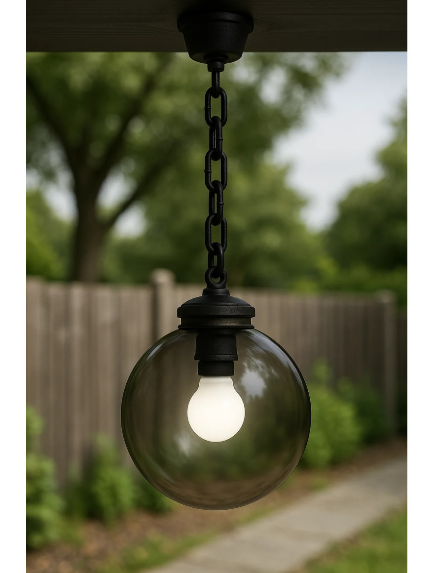 Set corp de il. G250 E27 fumuriu + suport SICAR negru Fumagalli