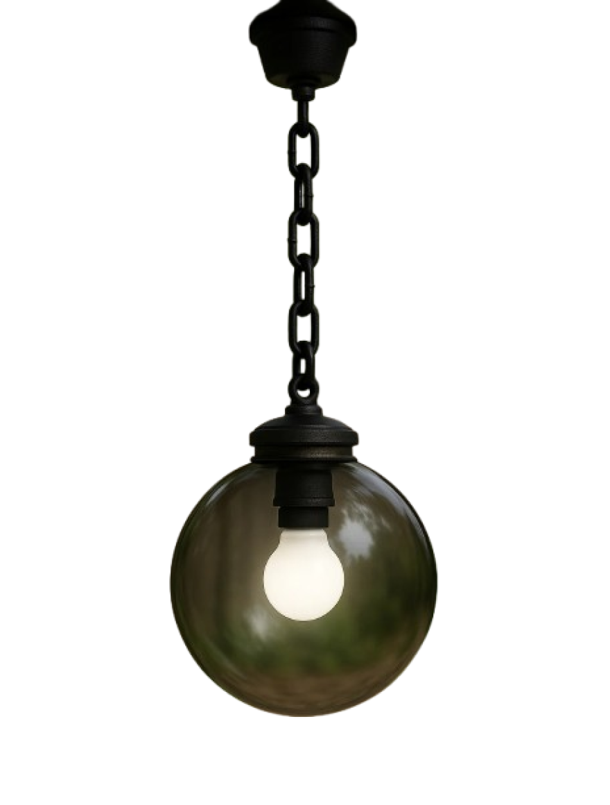 Set corp de il. G250 E27 fumuriu + suport SICAR negru Fumagalli