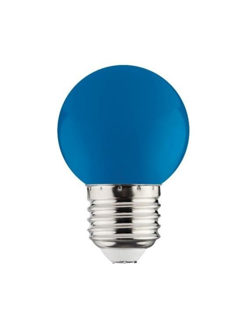 Bec LED 1W E27 SMD albastru K2