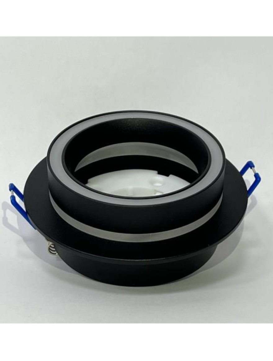 Spot încorporat 1*GX53 110*110*50 rotund negru Luminaled