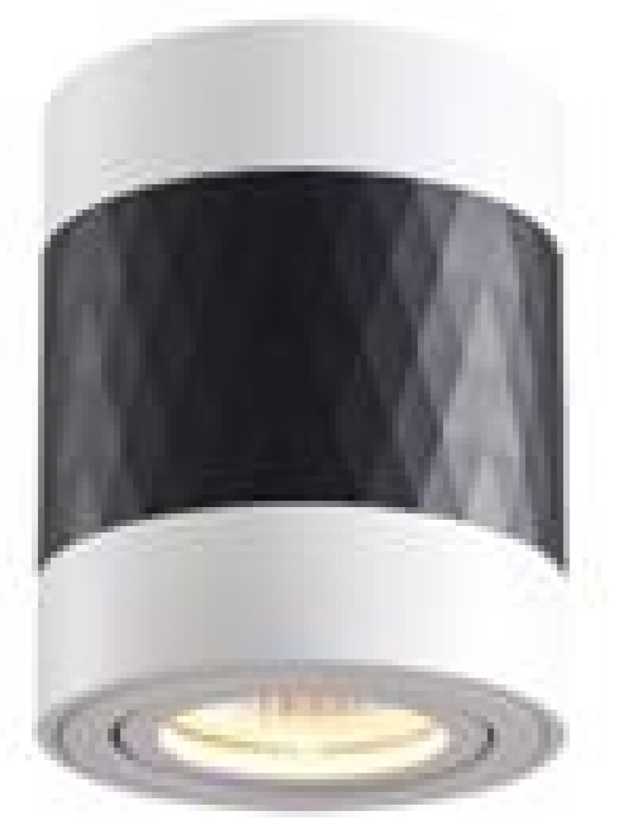 * Spot aplicat 1*GU10 80x100 rotund alb+negru Luminaled