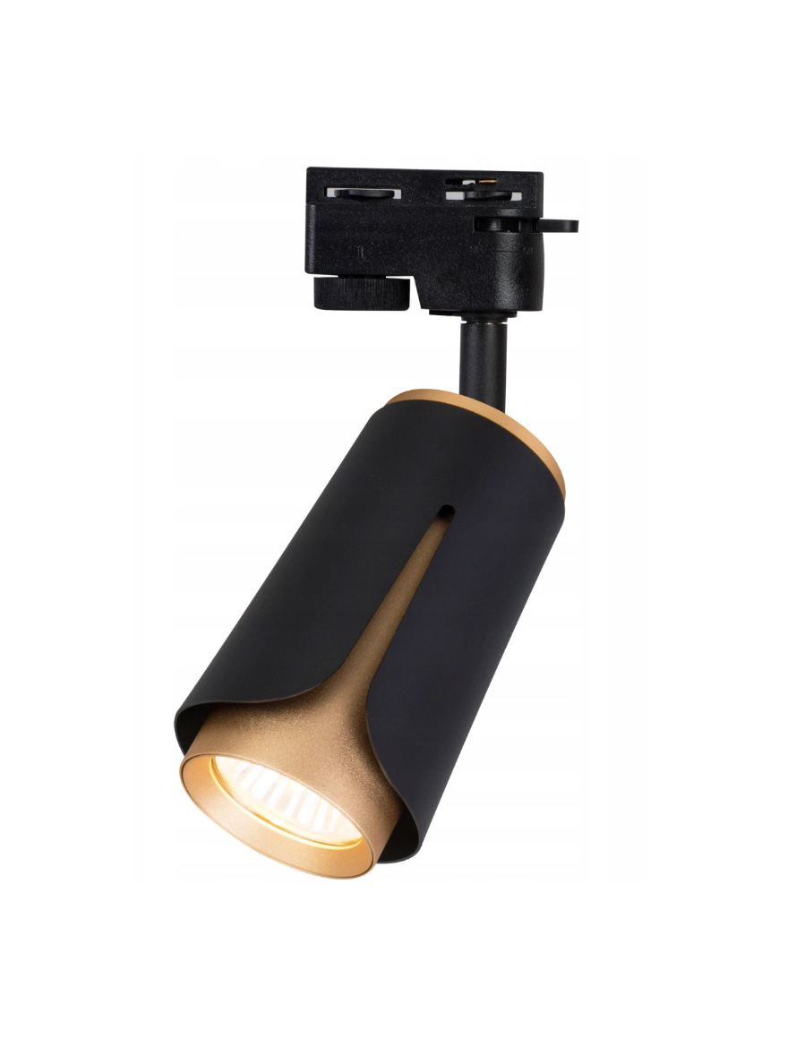 Прожектор трековый GU10 70*120 черный+золотой LUMINALED
