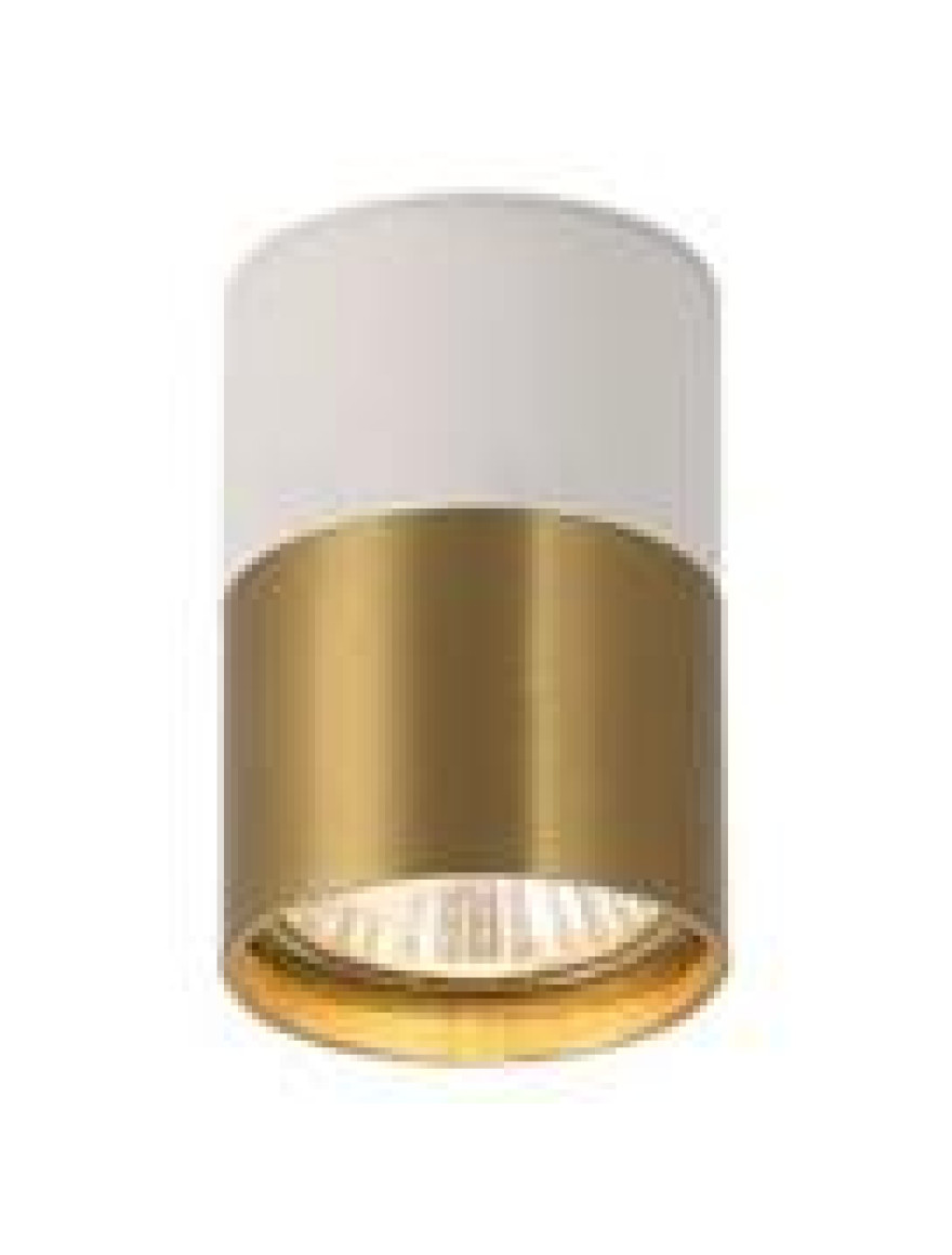 * Spot aplicat 1*GU10 55x100 rotund alb+aur Luminaled