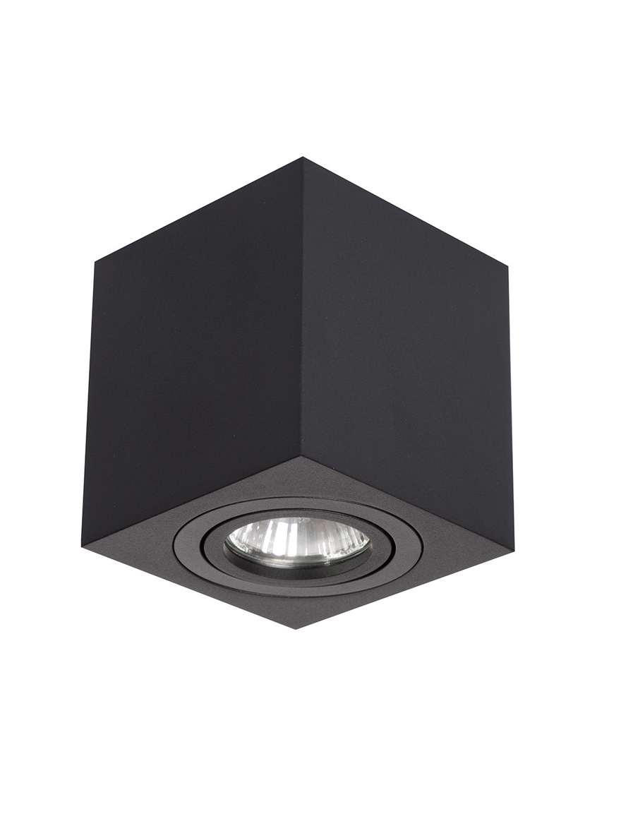 Spot aplicat 1*GU10 80*80*84 pătrat negru Luminaled