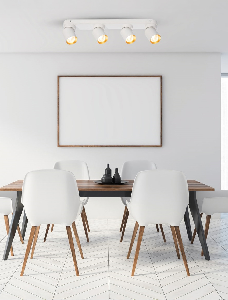 Corp de iluminat aplicat 4*GU10 60*100 alb LUMINALED