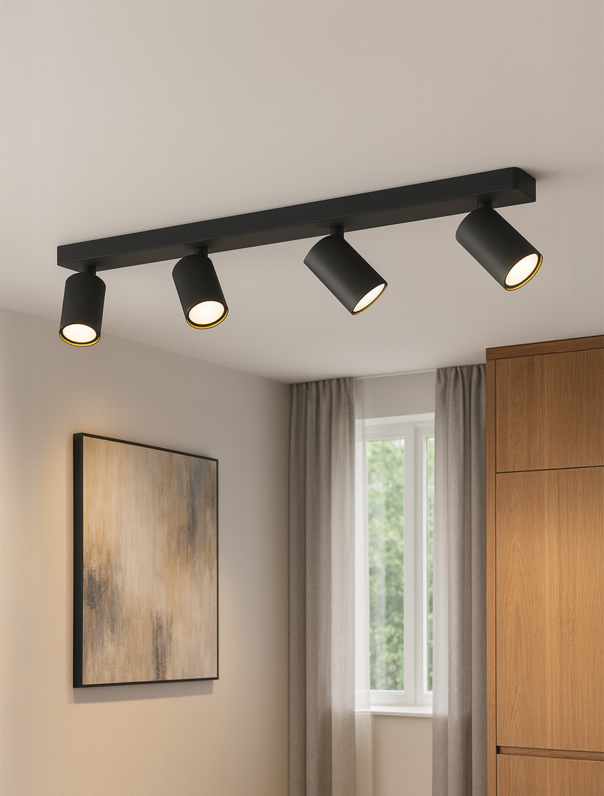 * Corp de iluminat aplicat 4*GU10 60*100 negru LUMINALED