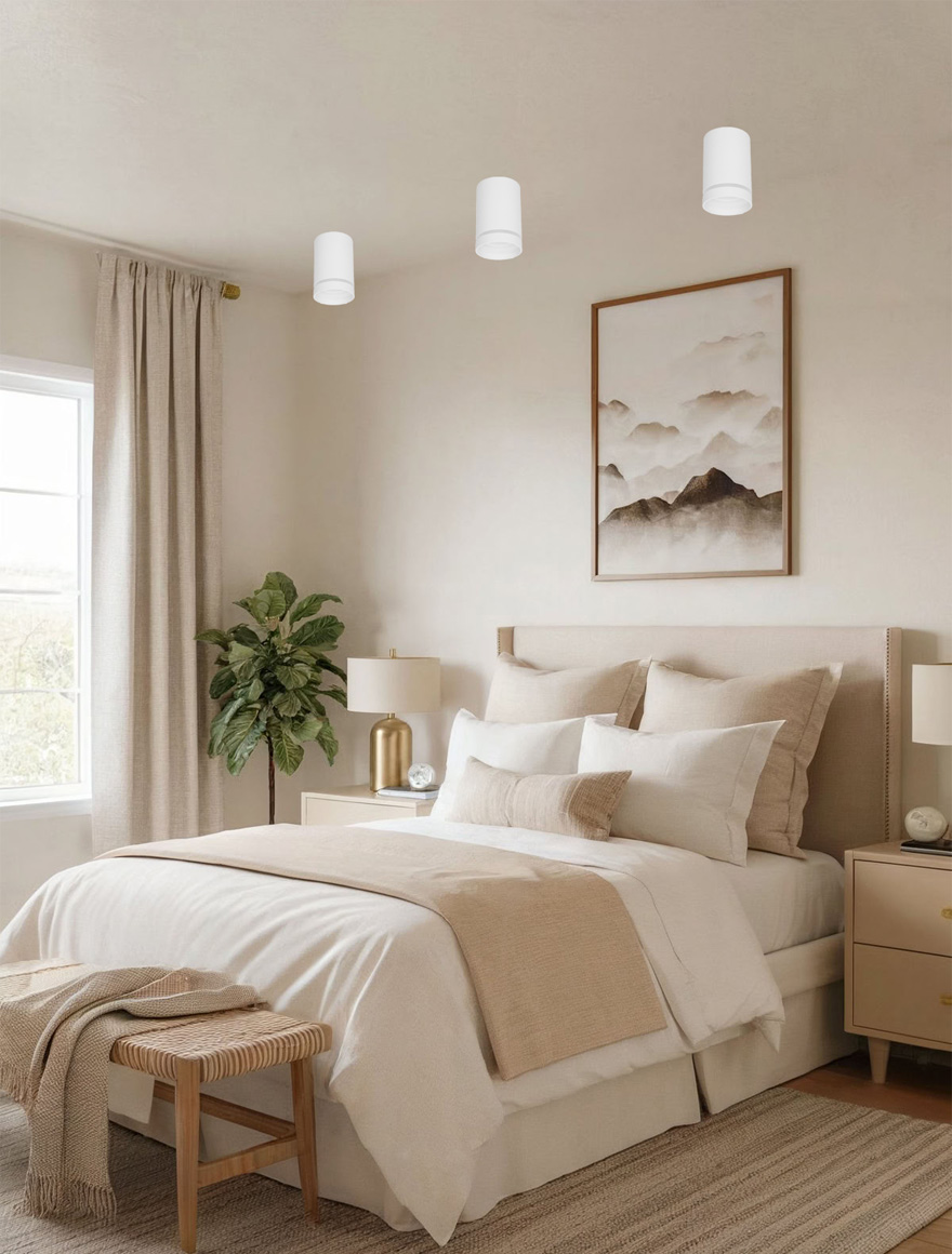 Прожектор 1*GU10 70x100 круглый белый Luminaled