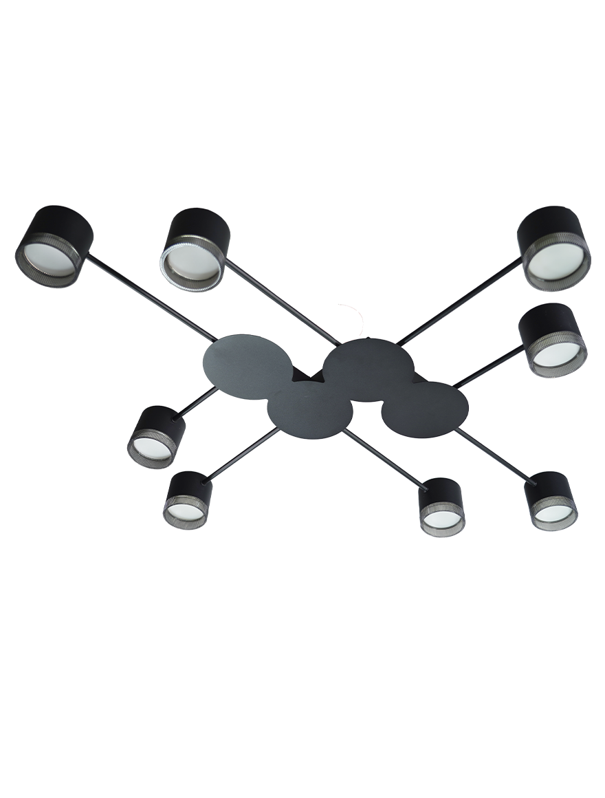 Lustră 8*GX53 85*80 neagră LUMINALED