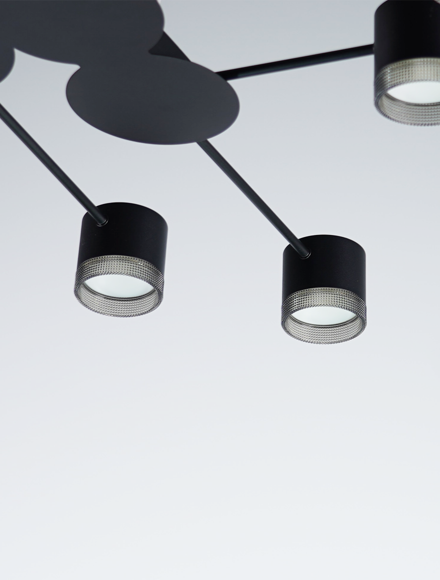 Lustră 8*GX53 85*80 neagră LUMINALED