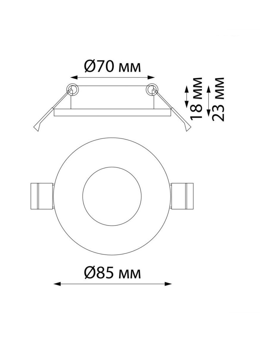 Встраиваемый прожектор 1*MR16 IP44 круглый белый Luminaled