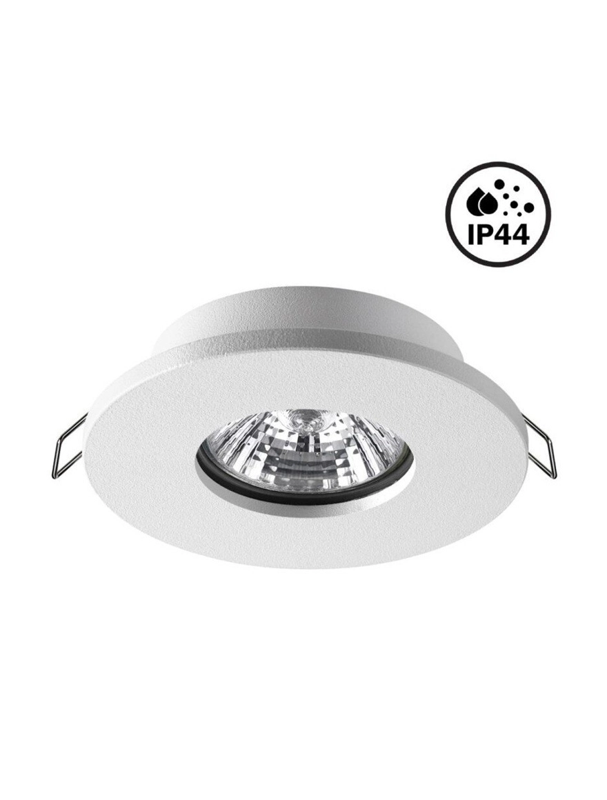 Встраиваемый прожектор 1*MR16 IP44 круглый белый Luminaled