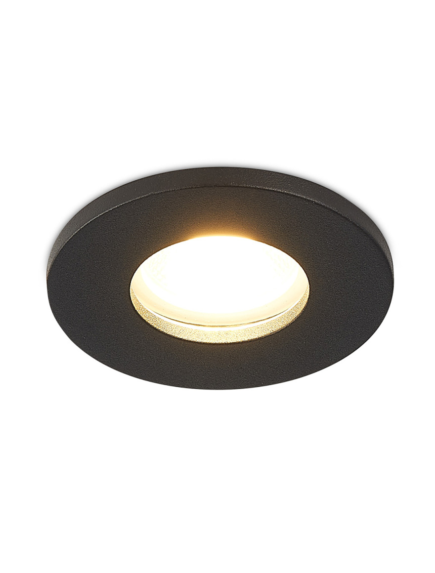 Spot încorporat 1*MR16 IP44 rotund negru Luminaled