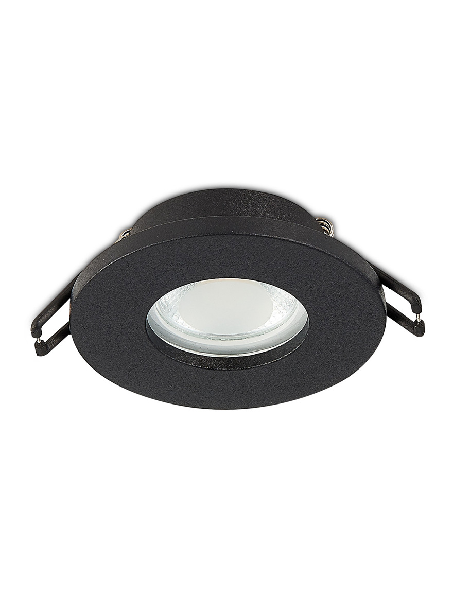 Spot încorporat 1*MR16 IP44 rotund negru Luminaled