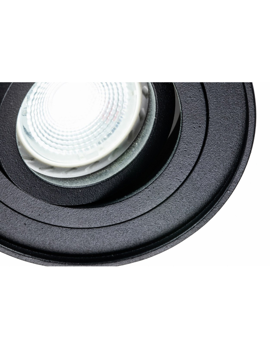 Spot încorporat 1*MR16 96*30 rotund negru Luminaled