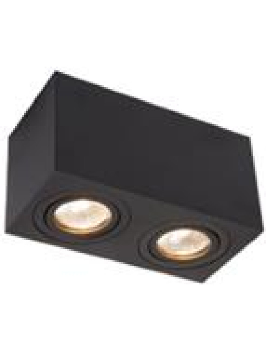 Spot aplicat 2*GU10 180*90*84 pătrat negru Luminaled