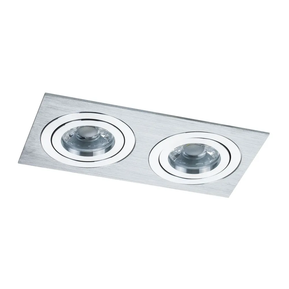 Встроенный светильник 2*MR16 175*93*25 квадратный белый Luminaled