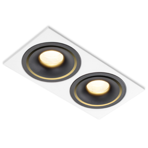 Встроенный светильник 2*MR16 175*93*30 квадратный белый Luminaled