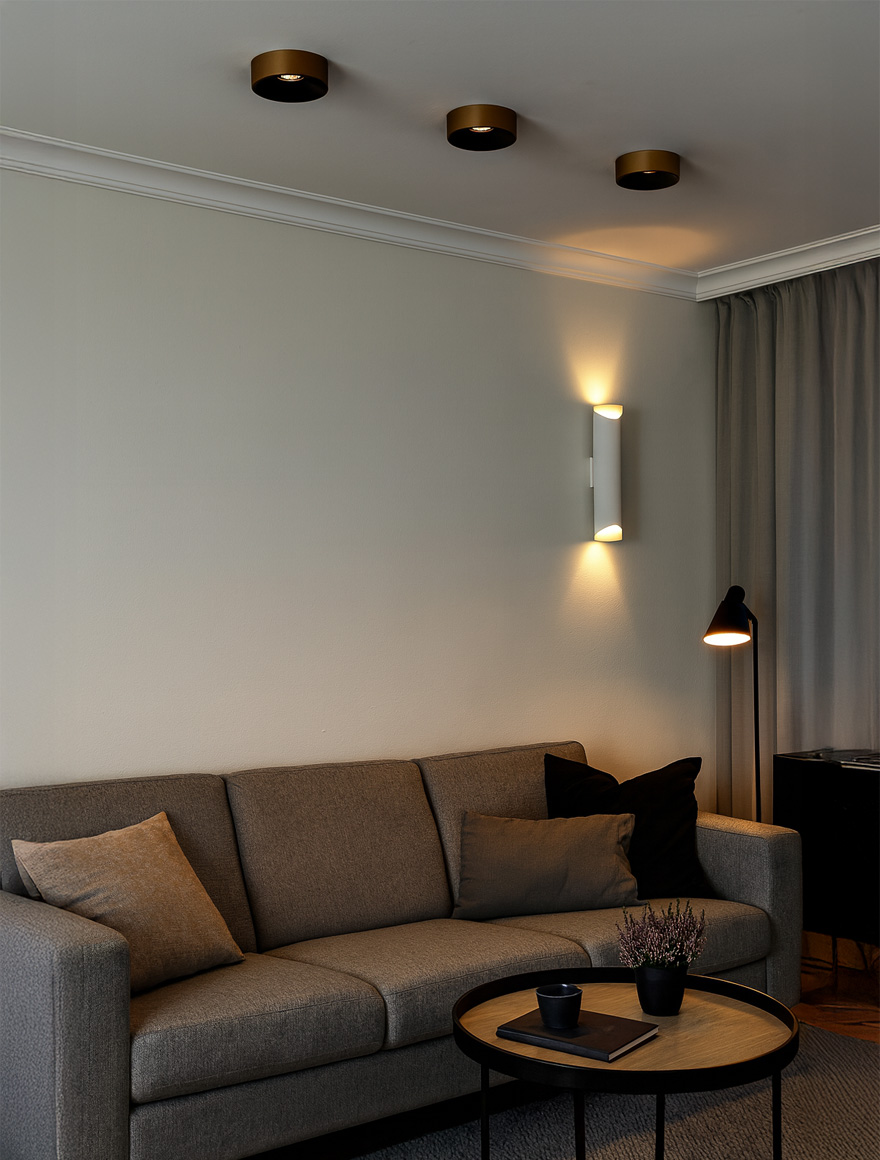 * Spot încorporat 1*MR16 D98 rotund aur+negru Luminaled