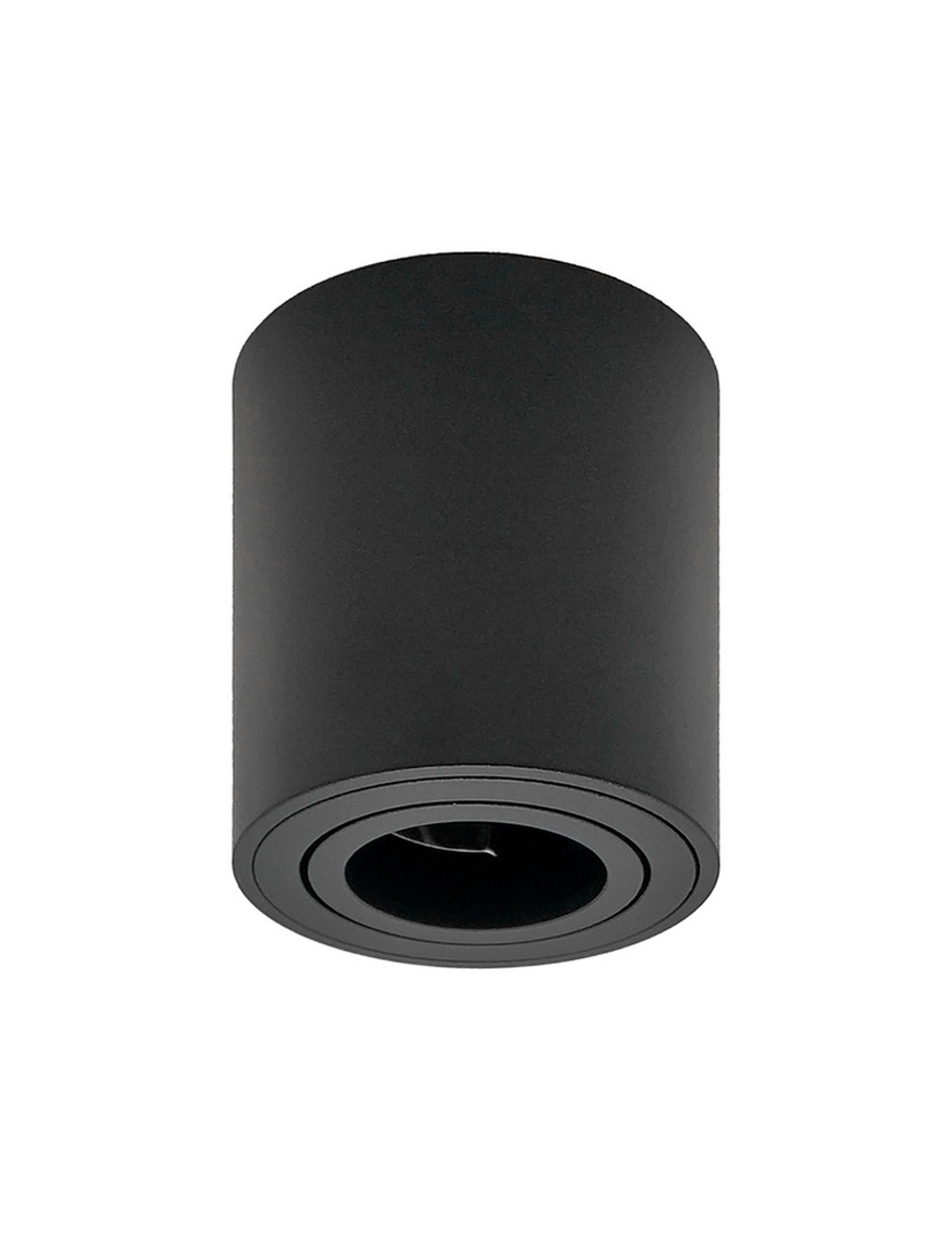 Spot aplicat 1xGU10 95x125 rotund negru Luminaled