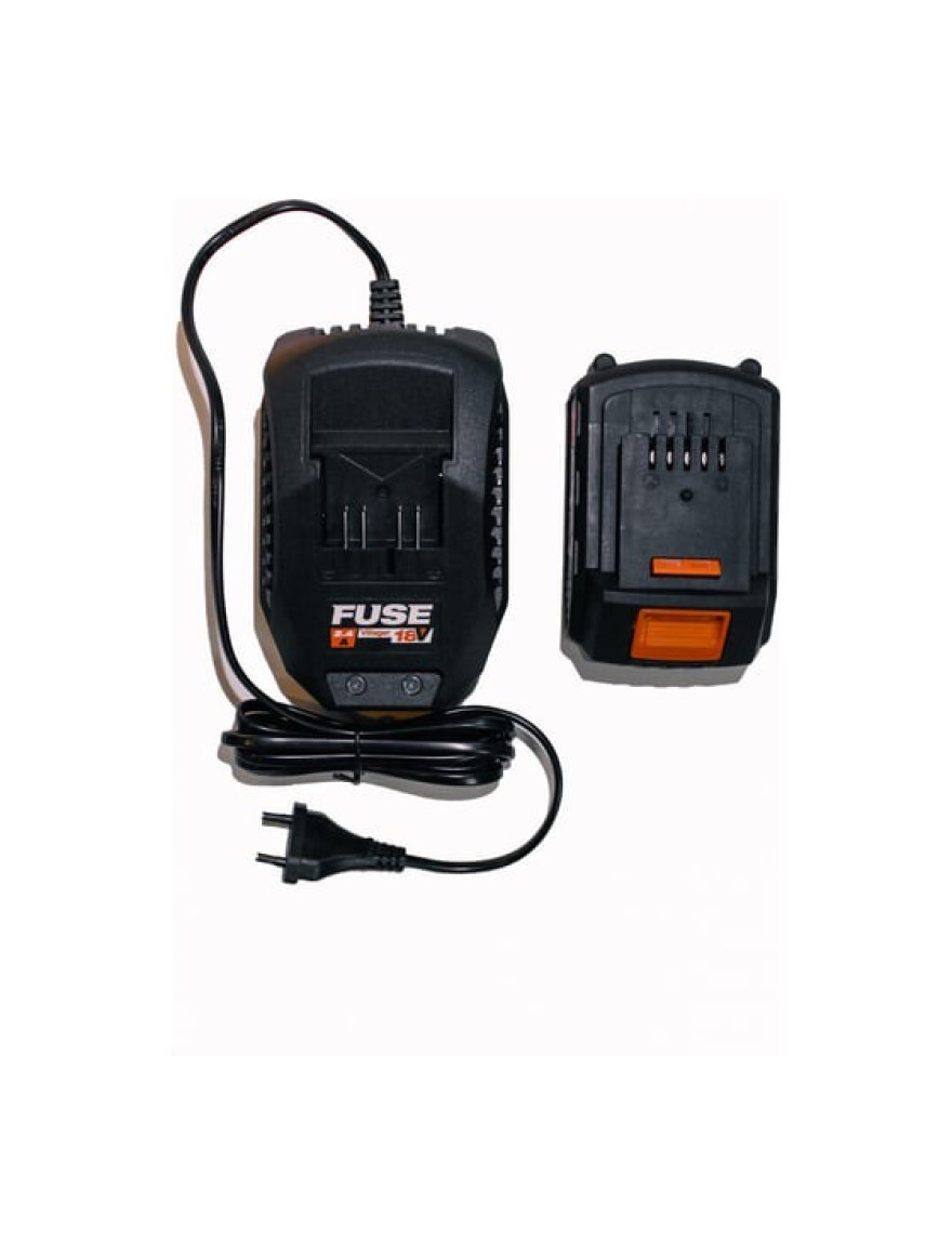 * Set Acumulator+încărcător FUSE 18V 1.5Ah+2.4A 67112