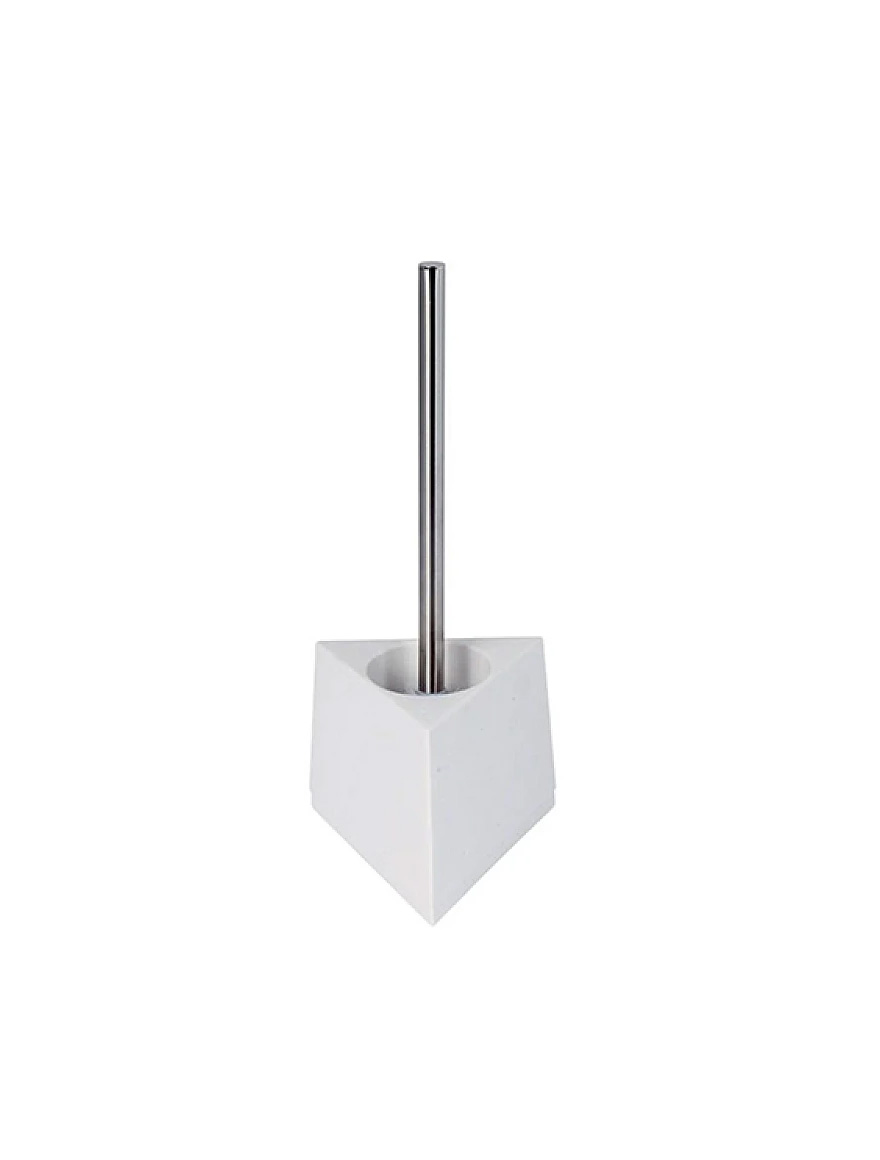 * Perie WC cu suport MSV Suez 14.2x12.5x30cm alb polirașină