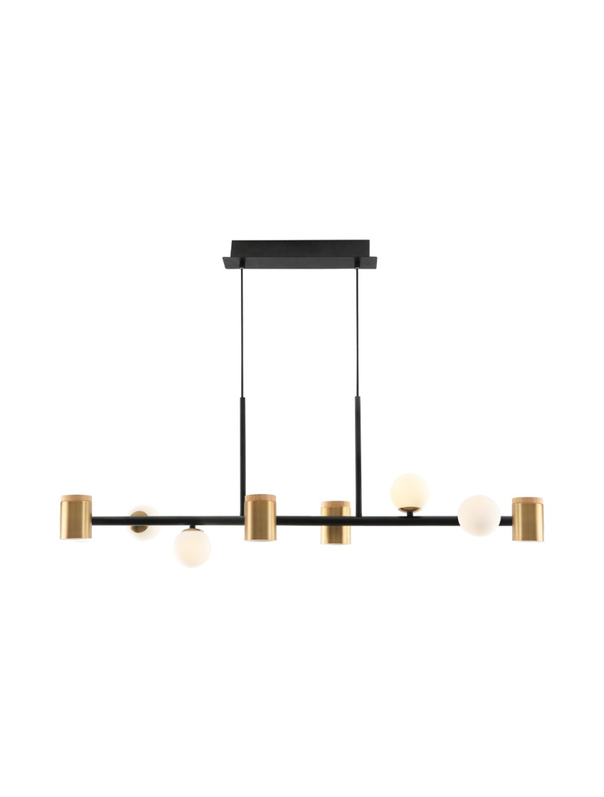 Lustră 4*G9 + 4*GU10 black+brass+white HN8475-8 Luminaled
