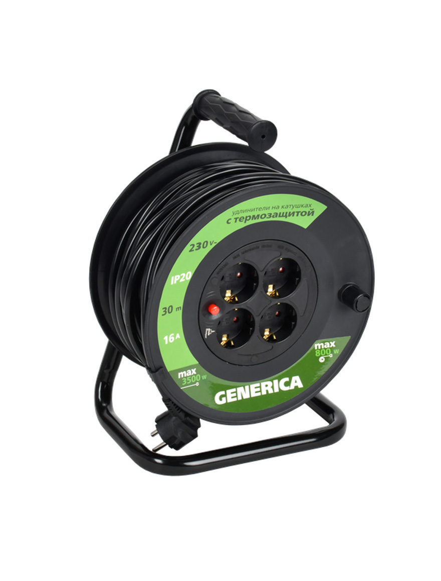 Prelungitor rolă UK30 4 Locuri  30 m  3х1,5мм2 GENERICA