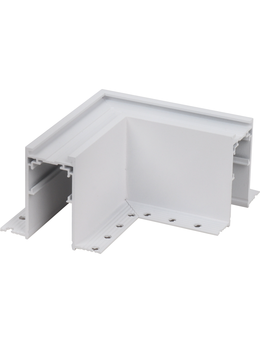 Conector tip L 90 p/u șină magnetică gips S20 ALB