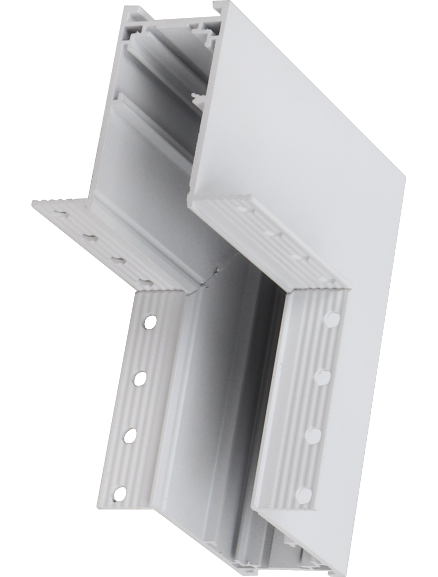 Conector tip L 90 pod /perete pentru șină magnetică gips S20 ALB