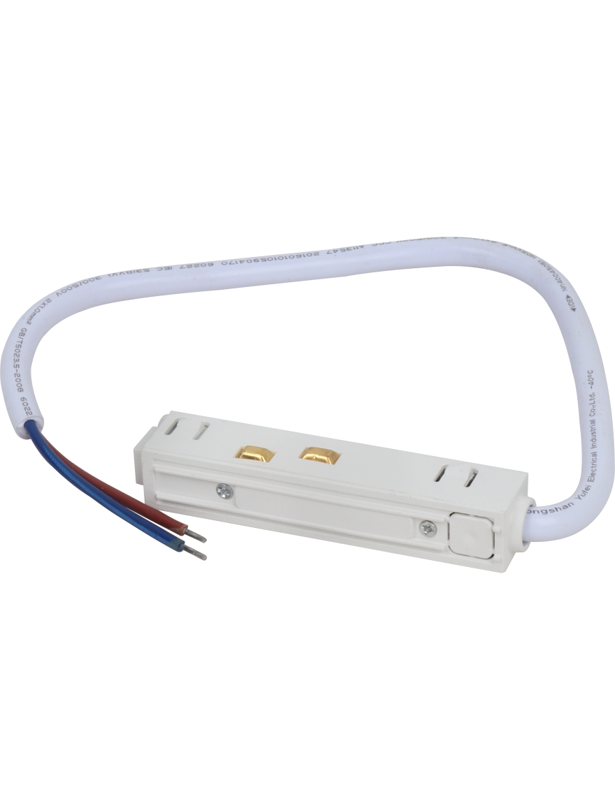 Conector de alimentare p/u șină magnetică aplicată și încorporată S20 ALB