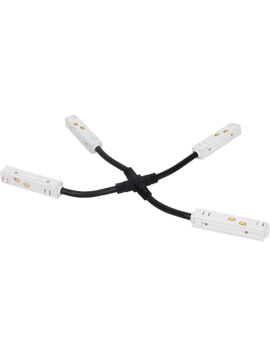 Conector tip X flexibil p/u șină magnetică aplicată și încorporată S20 ALB