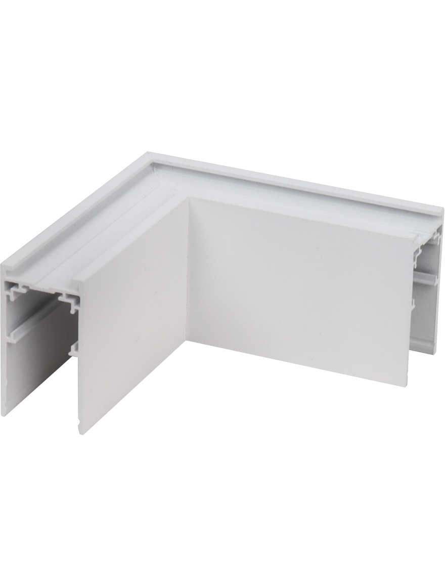 Conector tip L 90 p/u șină magnetică aplicată S20 ALB