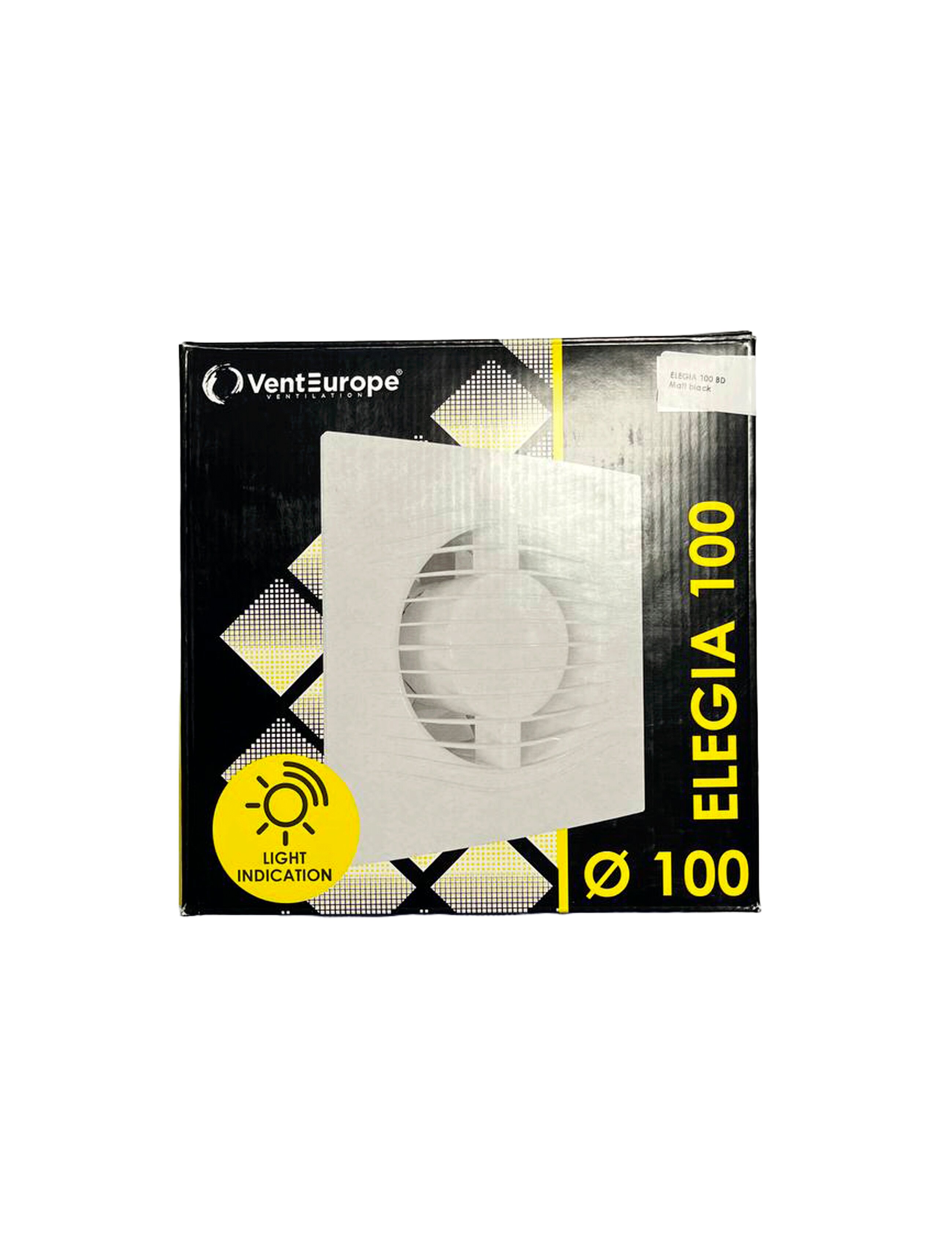 Дизайнерский вытяжной вентилятор с обратным клапаном VentEurope ELEGIA 100 BD, матовый черный
