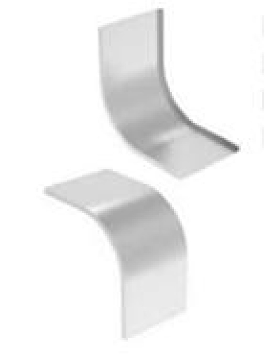 Capac vertical jgheab flexibil 150mm 90gr Artim