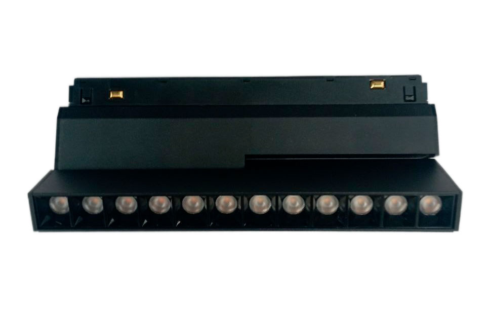 Регулируемый направленный светильник для магнитной шины S20, 9W, 48V, 3000K, чёрный