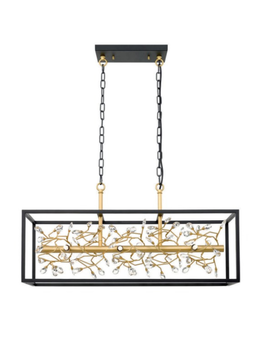 * Lustră P0578-06C-P7TF SPRING 6xG9 max 33W negru+aur ZUMALINE