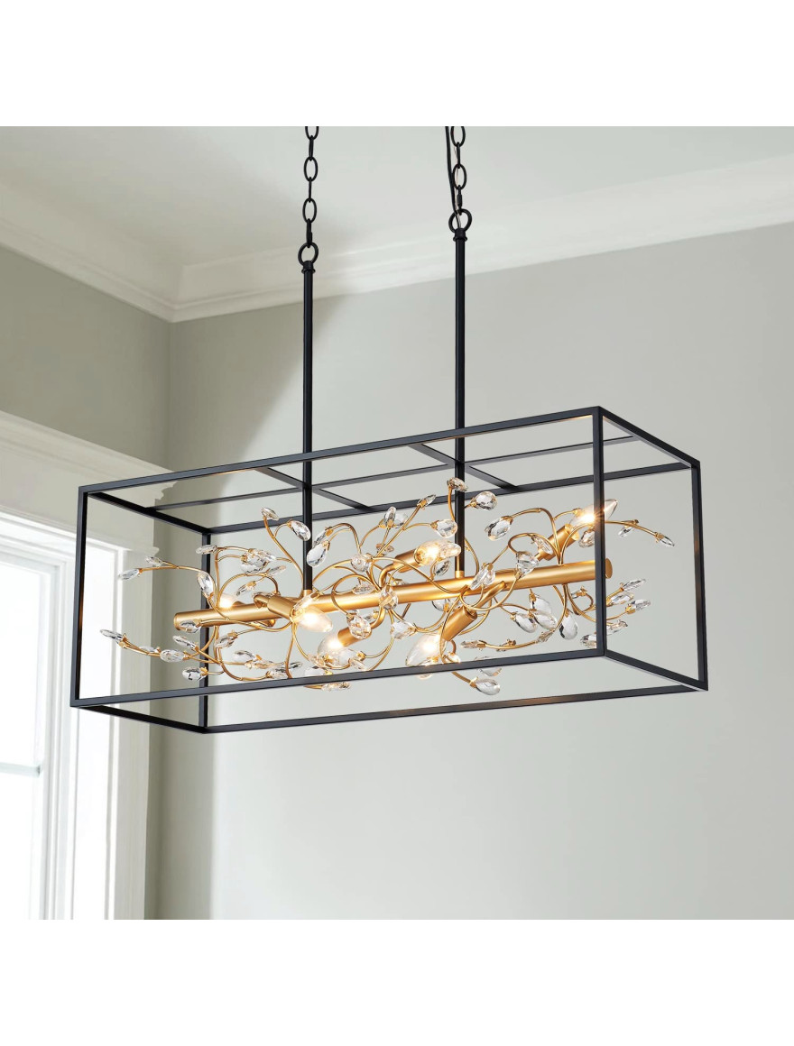 * Lustră P0578-06C-P7TF SPRING 6xG9 max 33W negru+aur ZUMALINE