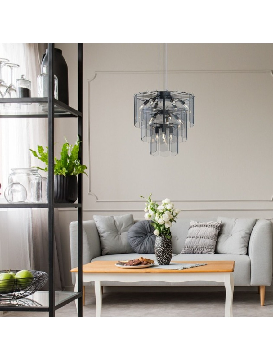 Lustră MD3523-14L-EBCN NIRA 14xE14 max 40W fume ZUMALINE