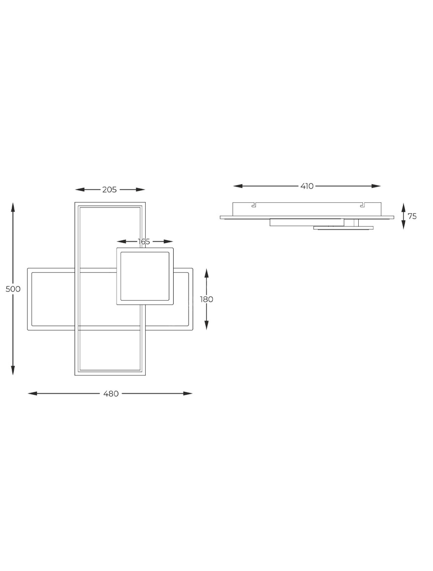 * Lustră LED MX4463-3-3WBT SALO 46W 5400Lm 3000K negru+alb ZUMALINE 4
