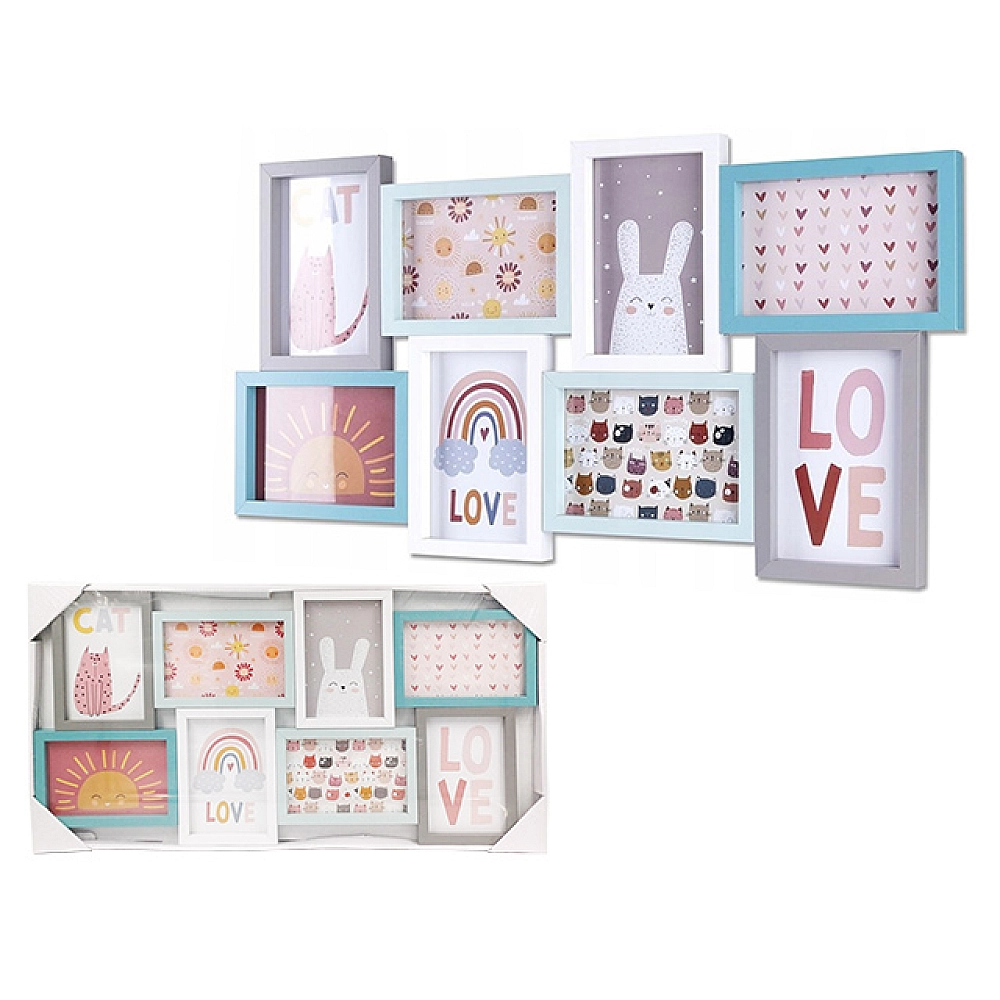 Rama foto-colaj 8 foto 10X15cm MDF