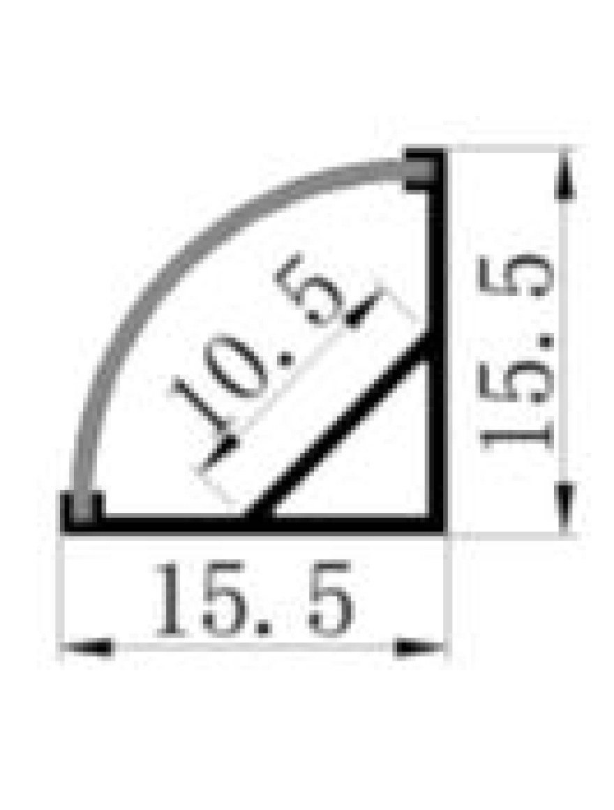 Profil bandă LED cu dispersor 15.5x15.5mm 2M Luminaled