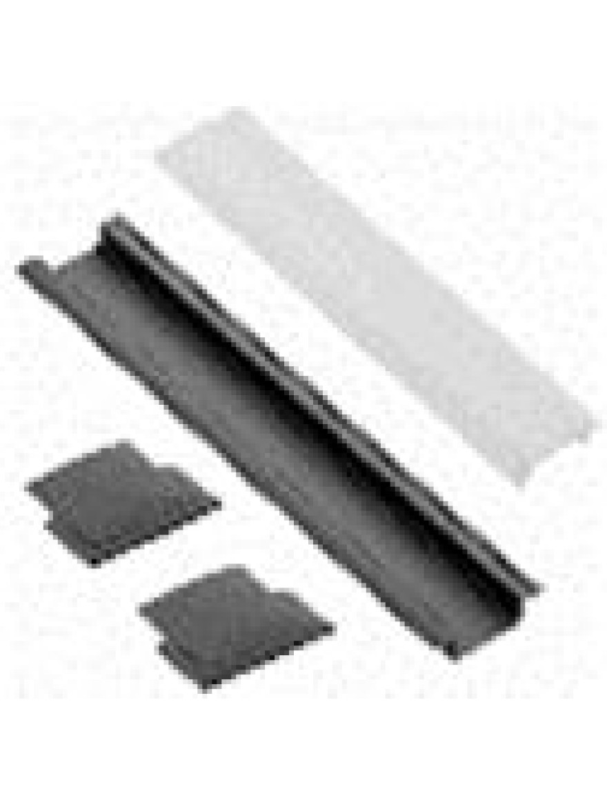 Profil bandă LED cu dispersor încorporat 23.6x7x12mm 2M negru+alb Luminaled