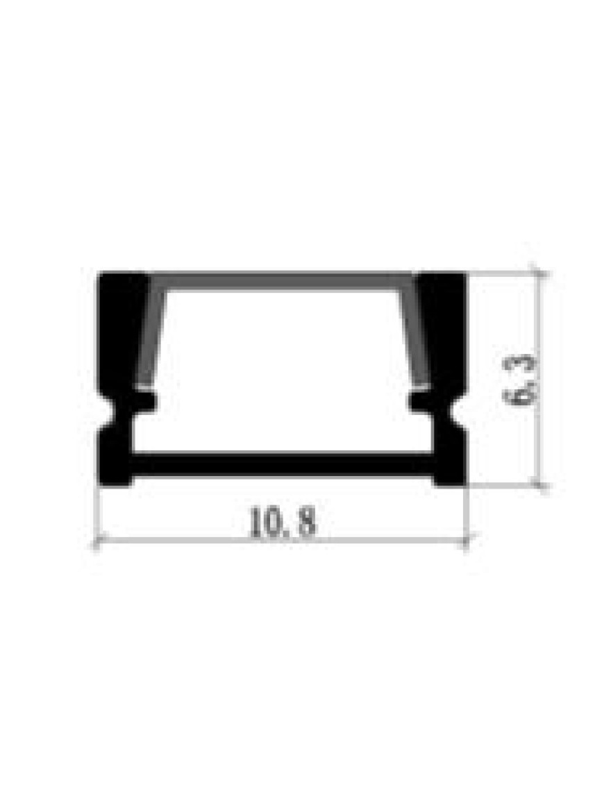 Profil bandă LED cu dispersor 10.8x6.3mm 2M Luminaled