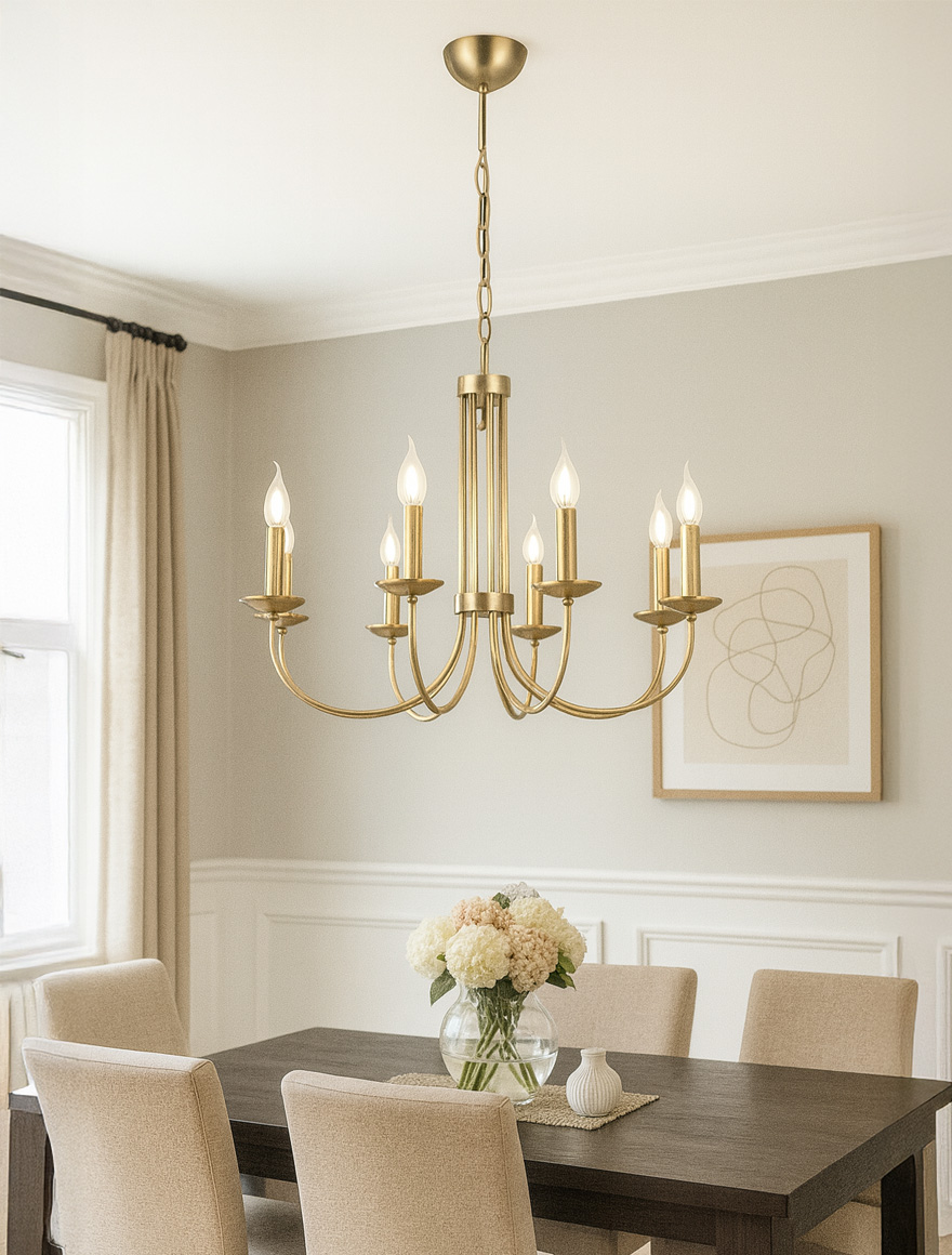 Lustra KRIZANTE 6XE14 D600 antique brass LUCEA