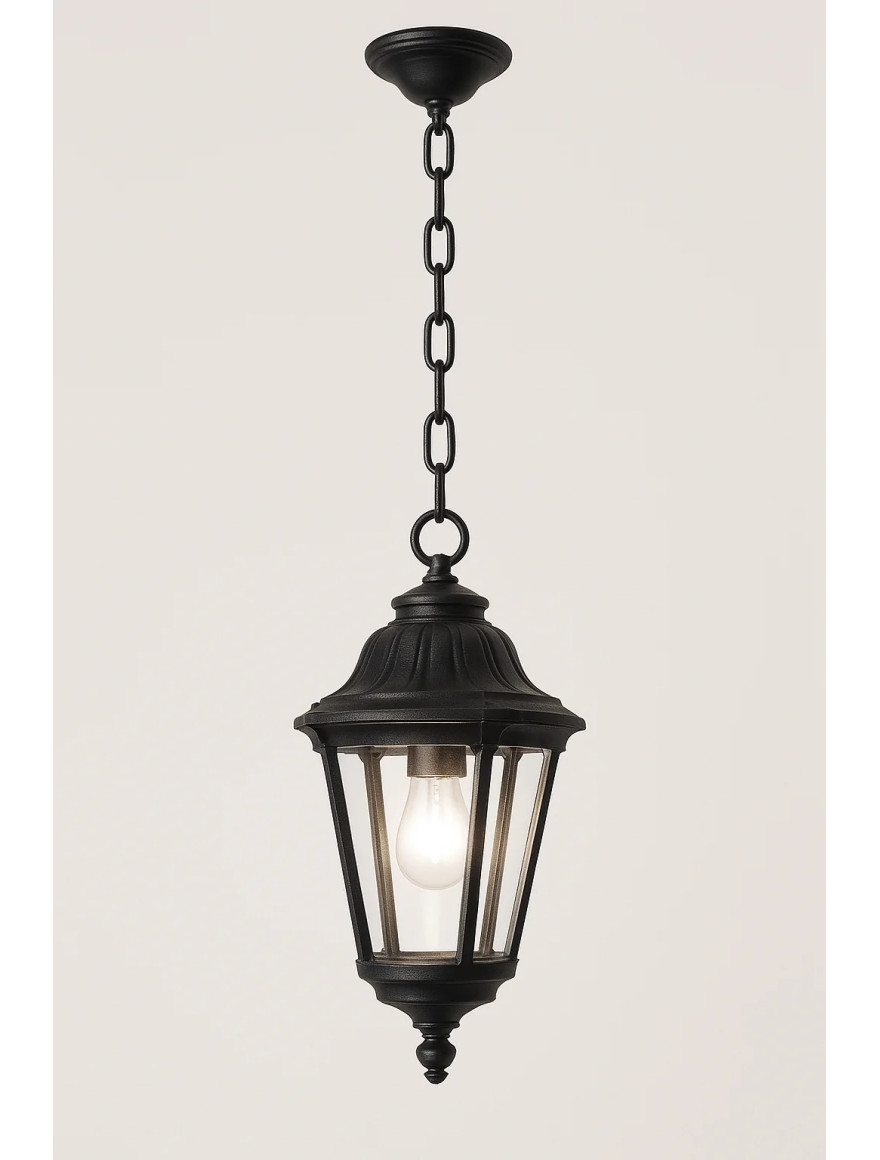 Set corp de il. ANNA E27 TRANSP + suport SICHEM negru Fumagalli