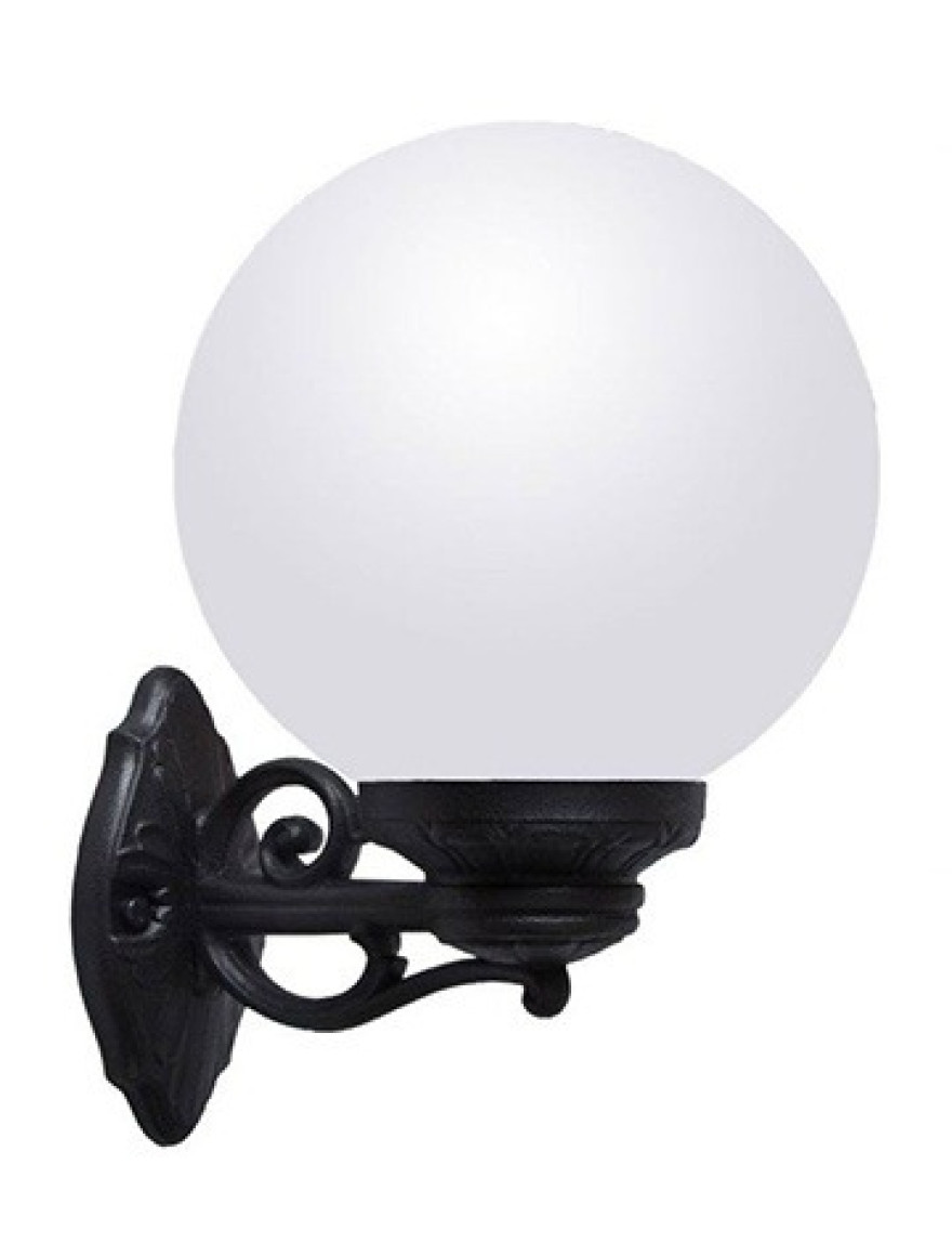 Set corp de il. G250 E27 opal + suport BISSO negru Fumagalli